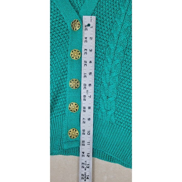 Alison J Vintage Women's Knit Cardigan and Sleeveless Top Combo Green Size XL - Picture 10 of 16